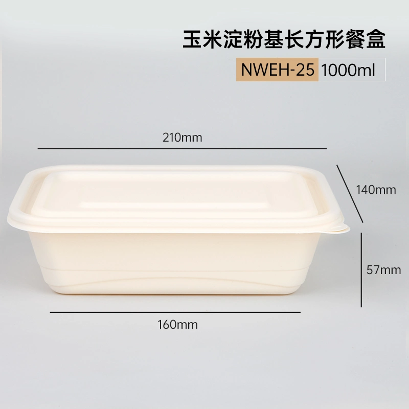 High Quality Disposable Food Boxes with Lids Food Take-out Boxes Biodegradable Water-Fast Food Packaging