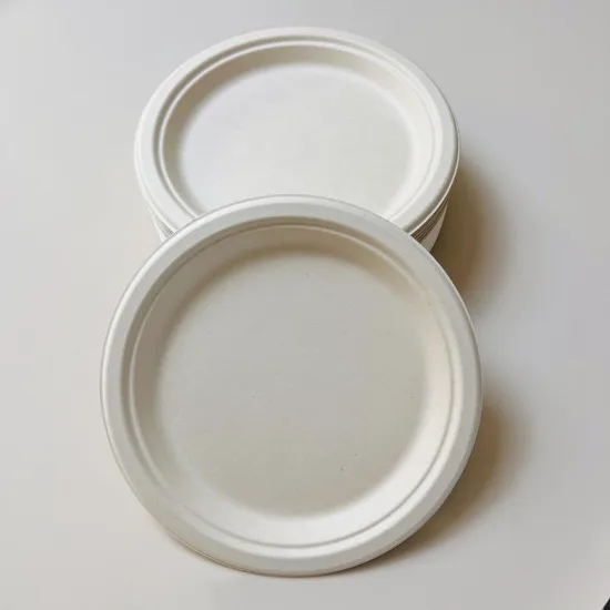 10&prime;&prime; Customizable Bagasse Round Plate with 3 Compartments Biodegradable Material Compostable Tableware Factory Supply